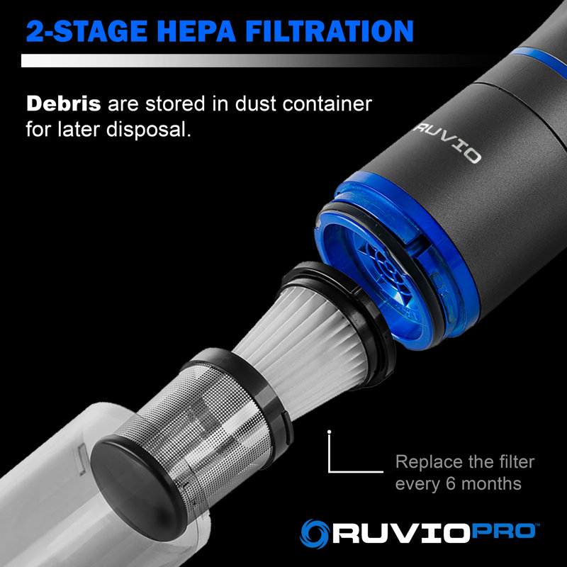 Bell & Howell Ruvio Pro Cordless 17'' Rechargeable Hand Vacuum For Home And Car & Reviews Wayfair